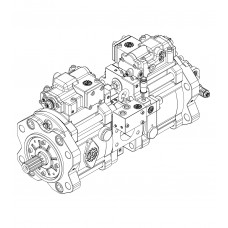 Головний гідравлічний насос Kawasaki K3V112DT-1GMR-9C79-1+F для екскаватора JCB JS 240 | KBJ2579, 215/11278 