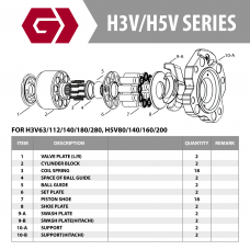 Ремкомплект гідравлічного насоса Kawasaki K3V63DT; K3V63DTP 