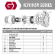 Ремкомплект гідравлічного насоса Kawasaki K5V80DT; K5V80DTP